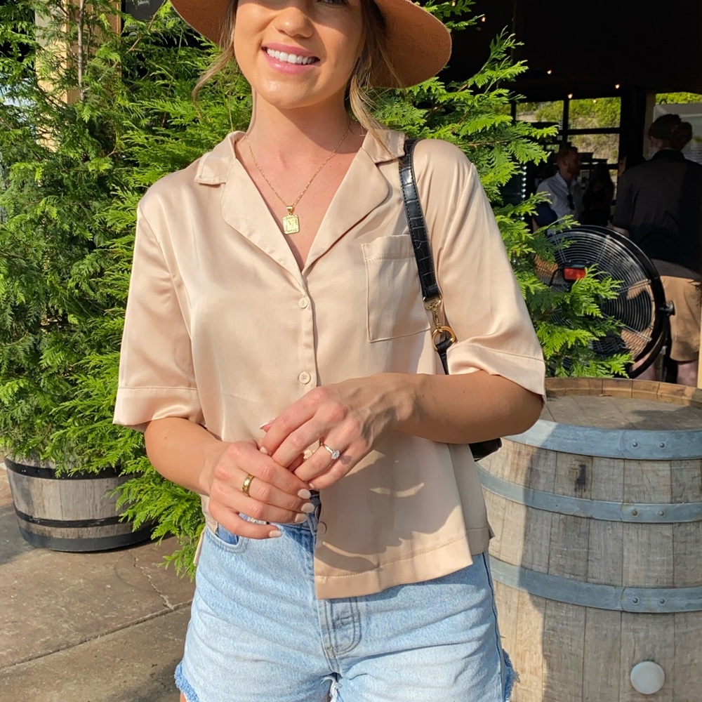 Crescent Cream Button-Down Shirt